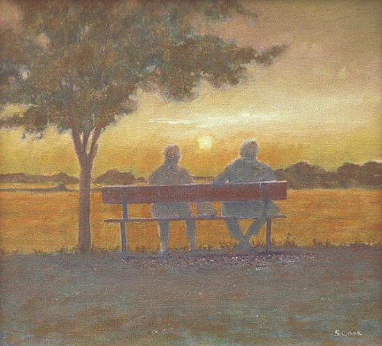 Sunset (oil on canvas)  à Simon  Cook