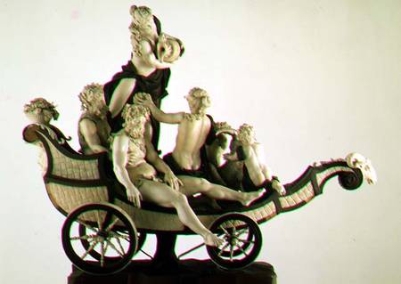 Chariot with Silenus, ivory sculpture, Munich à Simon Troger
