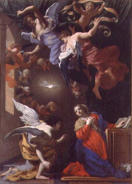 The Annunciation (panel) à Simon Vouet