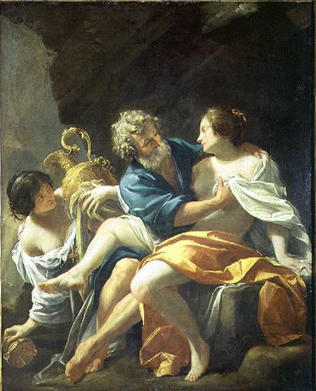 Lot and his Daughters à Simon Vouet
