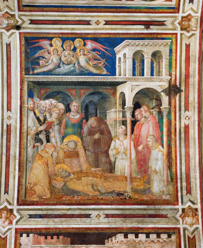 The Death of St. Martin, from the Life of St. Martin à Simone Martini