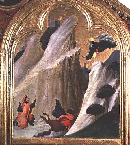 Agostino Saving a Man who Fell from his Horse, from the Altar of the Blessed Agostino Novello à Simone Martini