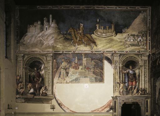 Reiterbildnis des sienesischen Heerfuehrers Guido Riccio da Fogliano à Simone Martini