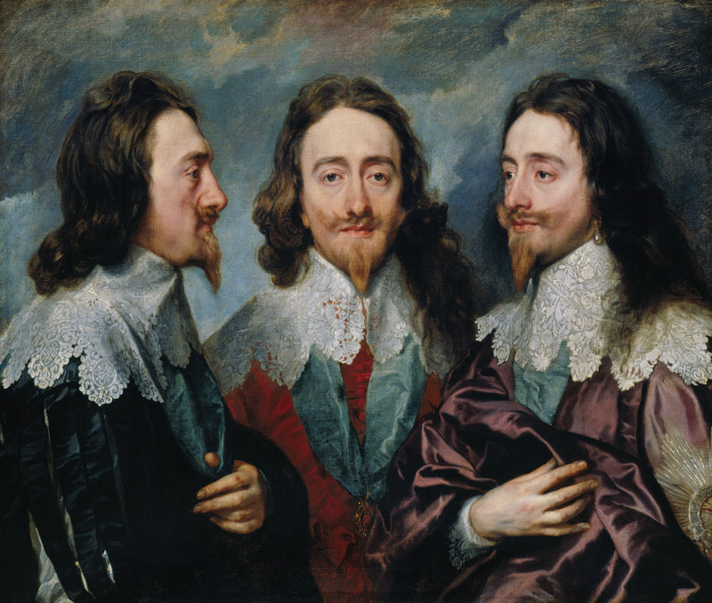 Charles I, King of England  (1600-1649), from Three Angles (The Triple Portrait") à Sir Anthonis van Dyck