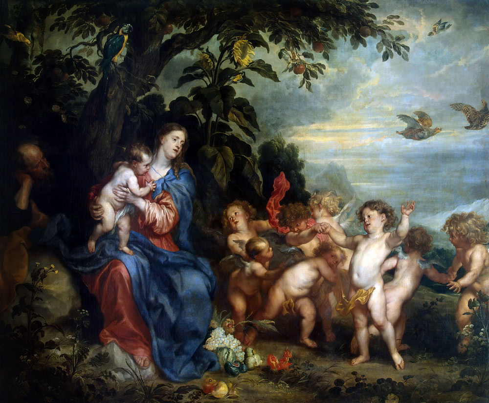Rest on the Flight into Egypt à Sir Anthonis van Dyck