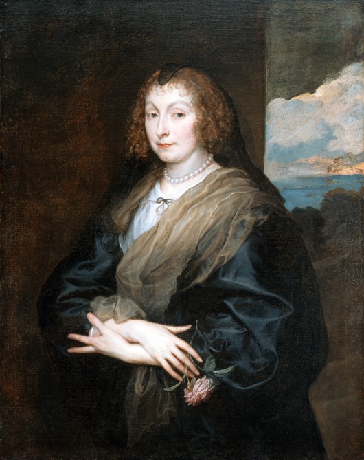 Portrait of a Woman with a Rose à Sir Anthonis van Dyck