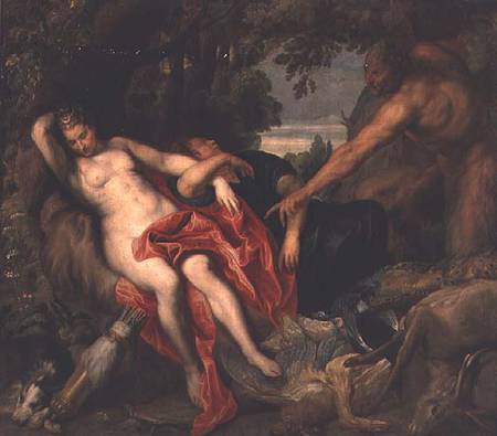 Diana and Endymion discovered by a Satyr à Sir Anthonis van Dyck