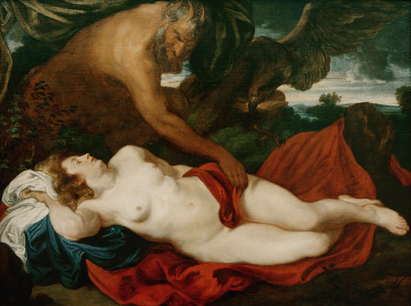 Jupiter comme Satyre auprès d'Antiope à Sir Anthonis van Dyck