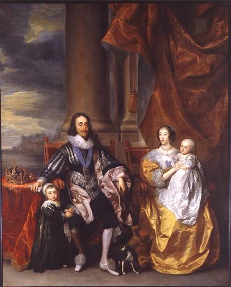 King Charles I (1600-49) and his Family à Sir Anthonis van Dyck