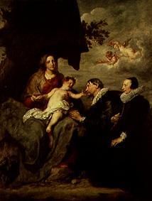 Madonne avec le couple de donateurs à Sir Anthonis van Dyck