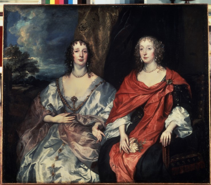 Portrait of Anne Dalkeith, Countess of Morton and Anne Kirke, Ladies-in-Waiting to Queen Henrietta M à Sir Anthonis van Dyck