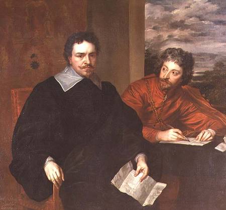 Thomas Wentworth, Earl of Strafford (1593-1641) and his Secretary, Sir Philip Mainwaring (1589-1661) à Sir Anthonis van Dyck