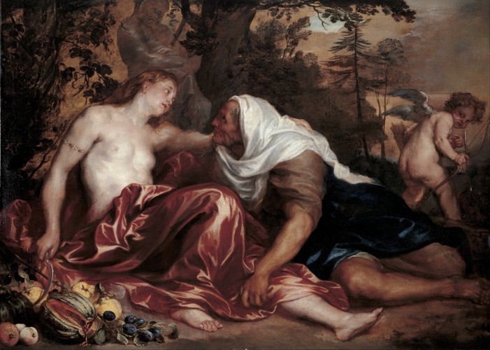 Vertumnus and Pomona à Sir Anthonis van Dyck