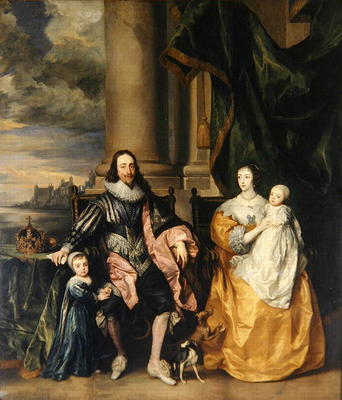 Charles I (1600-49) and his Family (oil on canvas) à Sir Anthony van Dyck