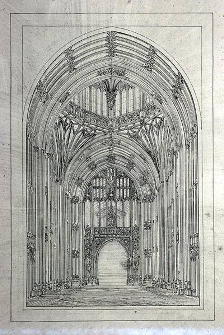 Entrance to the House of Lords, from a folder of New Palace of Westminster drawings  & à Sir Charles Barry
