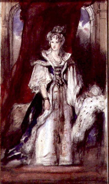 Queen Adelaide (1792-1849) 1836 (pen and w/c on paper) à Sir David Wilkie