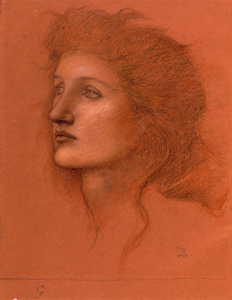 Female Head à Sir Edward Burne-Jones