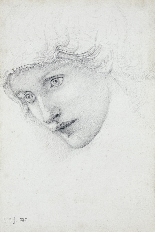 Study for the Head of a Mermaid à Sir Edward Burne-Jones