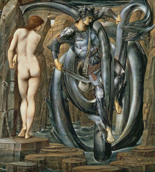 The Doom Fulfilled (Perseus Slaying the Sea Serpent) c.1876 (gouache on paper) à Sir Edward Burne-Jones