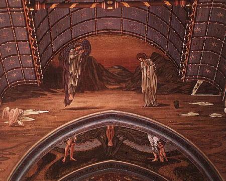 The Annunciation and part of an allegorical crucifixion à Sir Edward Burne-Jones