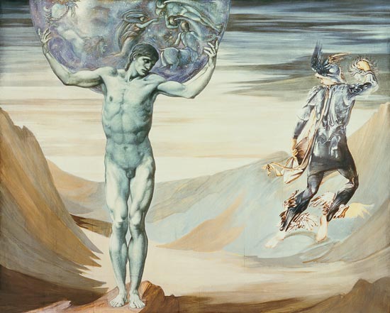Atlas Turned to Stone à Sir Edward Burne-Jones