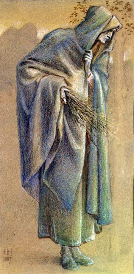 Cloaked figure à Sir Edward Burne-Jones