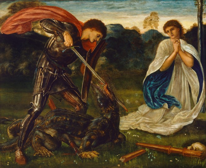The fight: St George killing the dragon VI à Sir Edward Burne-Jones