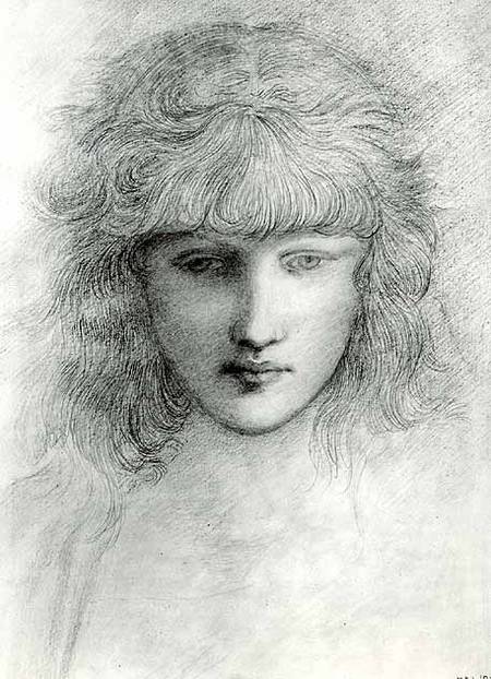 Head of a Girl à Sir Edward Burne-Jones