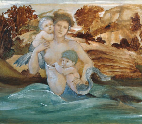 Mermaid with her Offspring à Sir Edward Burne-Jones