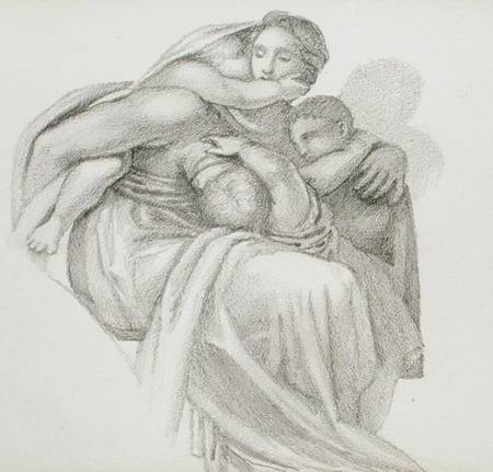 Mother and Three Children à Sir Edward Burne-Jones