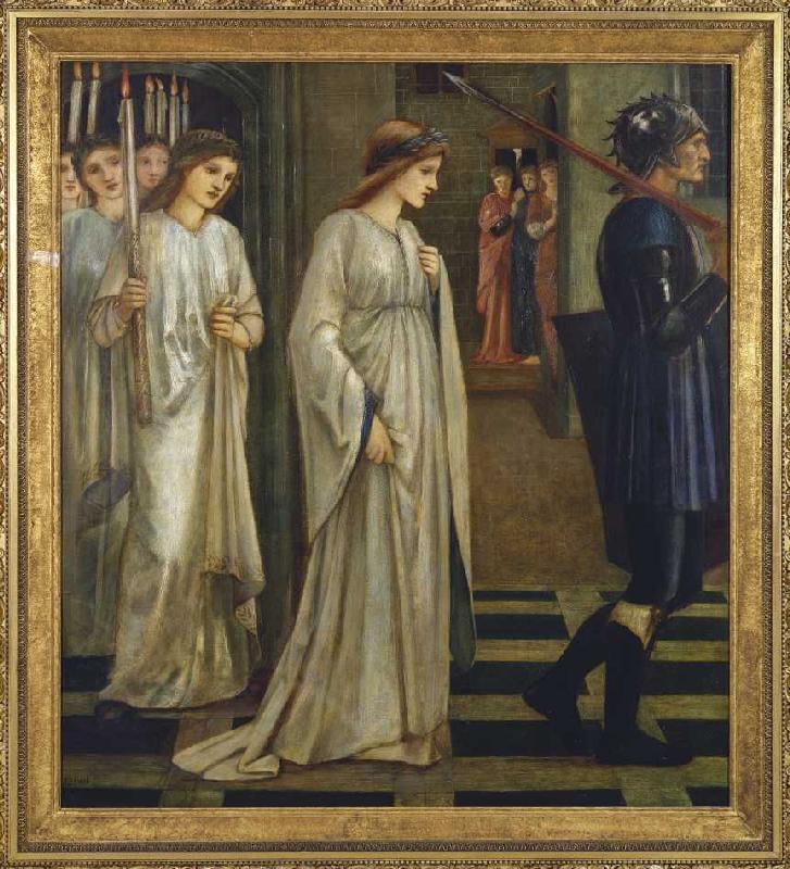 Prinzessin Sabra wird zum Drachen geführt à Sir Edward Burne-Jones