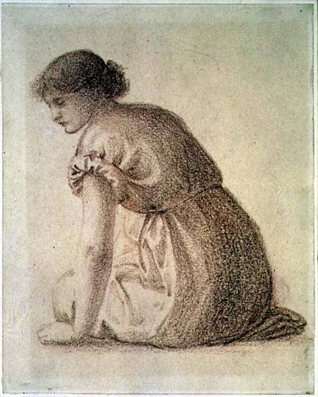 A Seated Figure of a Woman à Sir Edward Burne-Jones