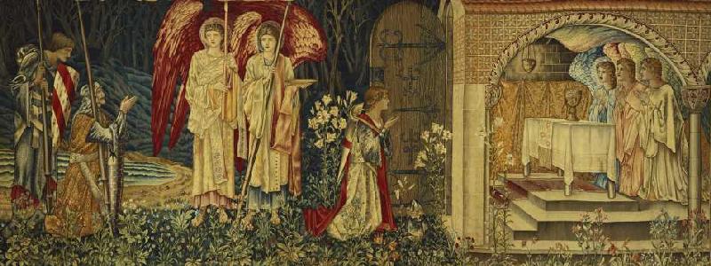 Sir Galahad, Bors und Parzival finden den Heiligen Gral. à Sir Edward Burne-Jones