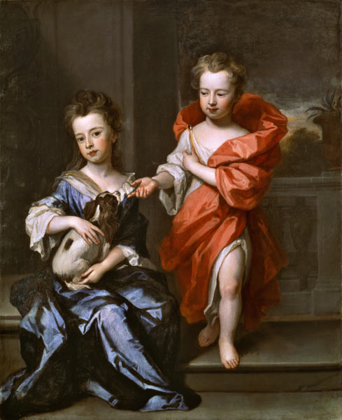 Two Children, perhaps of the Howard Family à Sir Godfrey Kneller