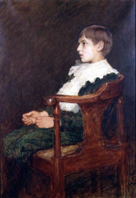 Portrait of the Artist's Son Lorenz à Sir Hubert von Herkomer