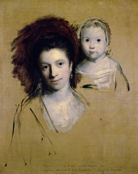 Georgiana, Countess Spencer and her Daughter Lady Georgiana, Afterwards Duchess of Devonshire à Sir Joshua Reynolds