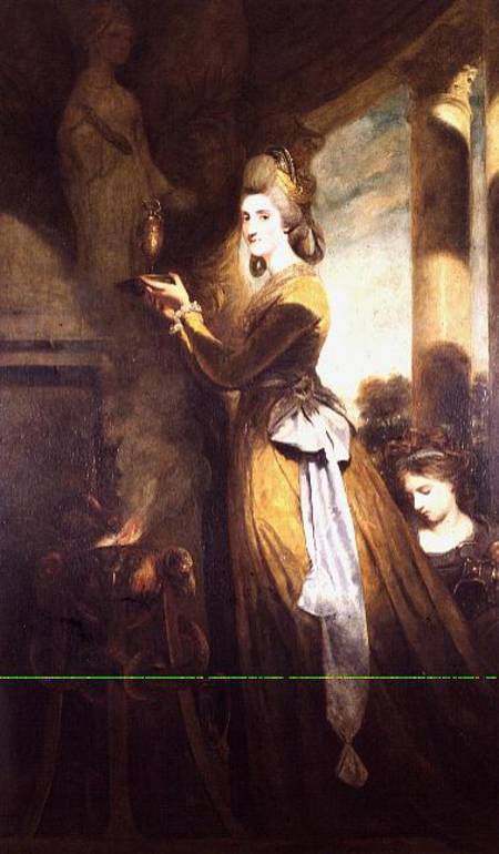 Mrs. Peter Beckford, 1781-2 The wife of a Dorset Gentleman portrayed making a libation to the Greek à Sir Joshua Reynolds