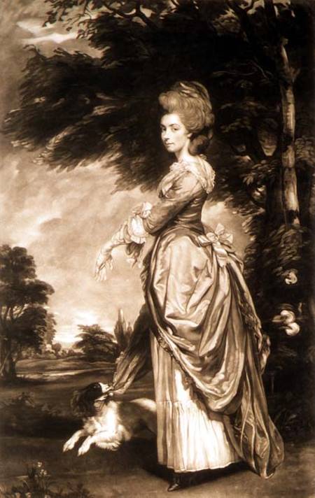 Portrait of Emily Mary, Countess of Salisbury (1750-1835), engraved by Valentine Green (1739-1813) à Sir Joshua Reynolds