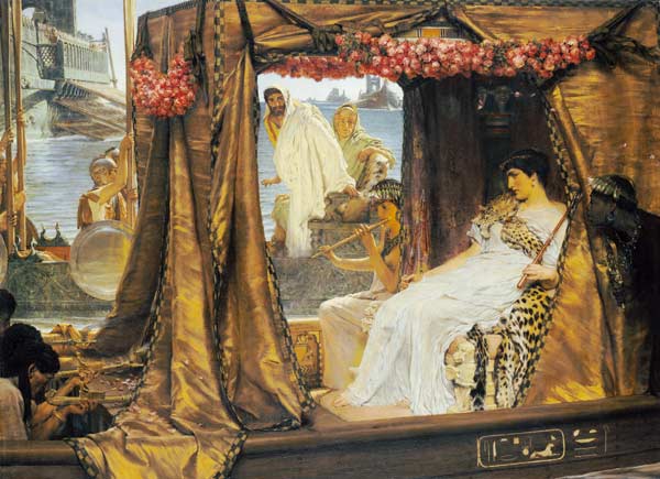 Die Begegnung von Antonius und Kleopatra. à Sir Lawrence Alma-Tadema