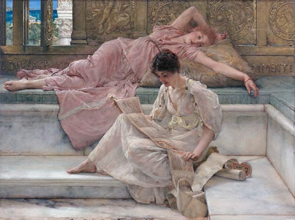 A favourite poet. à Sir Lawrence Alma-Tadema