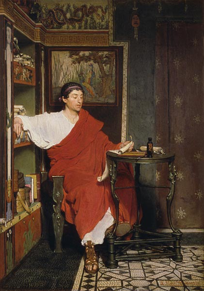 A Roman Scribe à Sir Lawrence Alma-Tadema