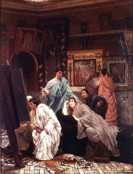 A Collector of Pictures at the Time of Augustus à Sir Lawrence Alma-Tadema