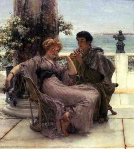 Courtship (The Proposal) à Sir Lawrence Alma-Tadema