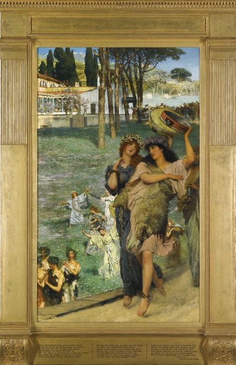 A spring festival (On the road to the Temple of Ceres) à Sir Lawrence Alma-Tadema
