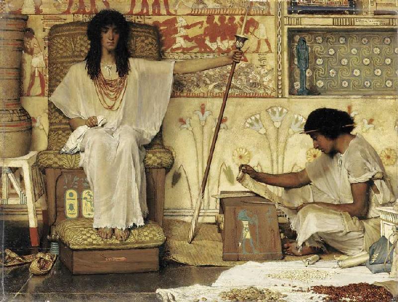 Joseph, Aufseher der Kornkammer des Pharao à Sir Lawrence Alma-Tadema
