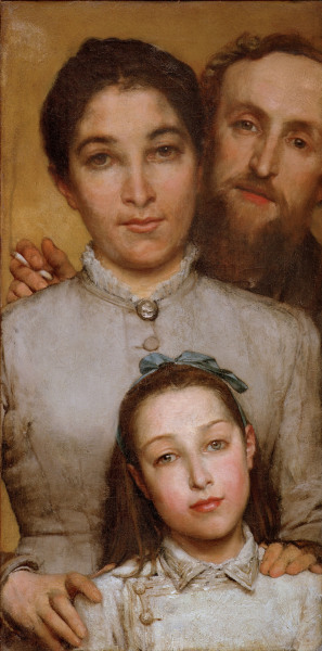 Jules Dalou w.Wife & Daughter à Sir Lawrence Alma-Tadema