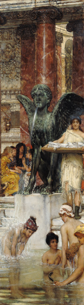 In the Roman Baths, or Roman Women In The Bath à Sir Lawrence Alma-Tadema