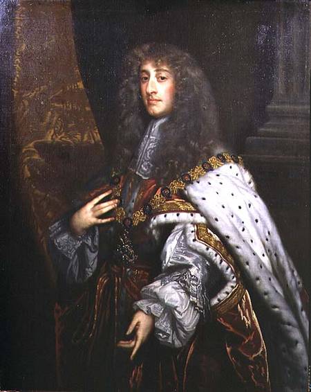 Portrait of James II (1633-1701) in Garter Robes à Sir Peter Lely