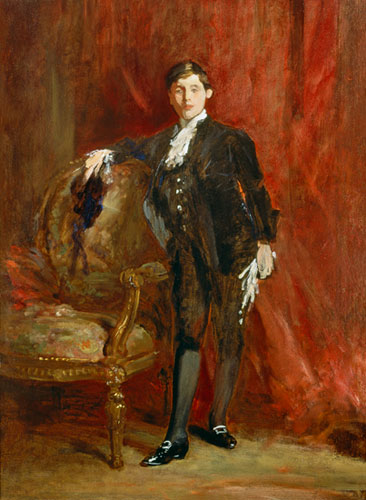 Lord Michelham dressed as a Pageboy, for the Coronation of George V à Sir Samuel Luke Fildes