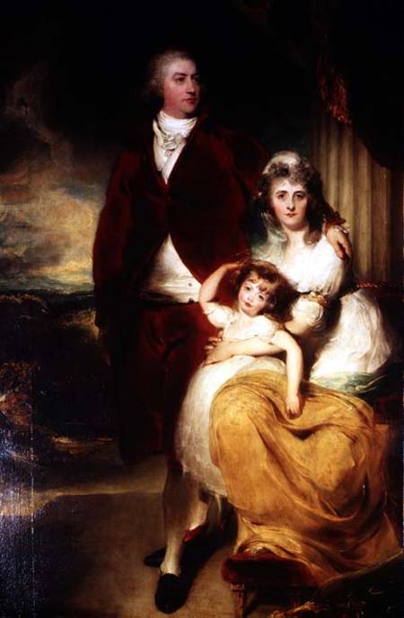 Henry, 10th Earl and 1st Marquess of Exeter, his wife Sarah and daughter Lady Sophia Cecil à Sir Thomas Lawrence